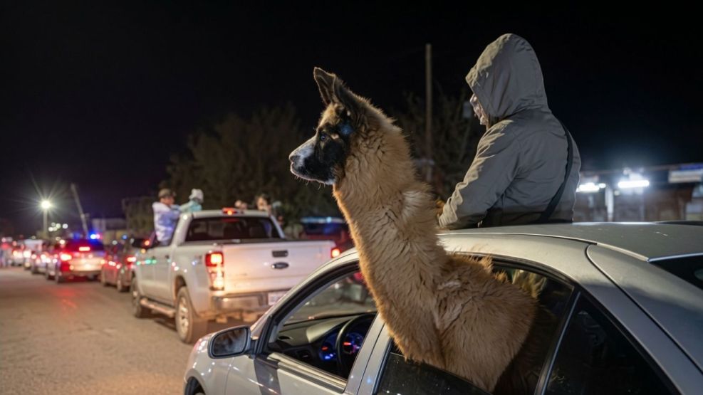 Denunciaron por maltrato animal al hombre que llevó una llama en un auto para festejar el triunfo de la Selección