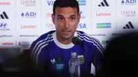 Lionel Scaloni en conferencia de prensa