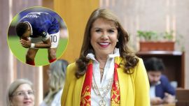 La senadora paraguaya Celeste Amarilla celebró la derrota de Francia con un look inspirado en España: "Llegó el karma"