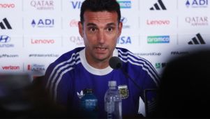 Lionel Scaloni en conferencia de prensa