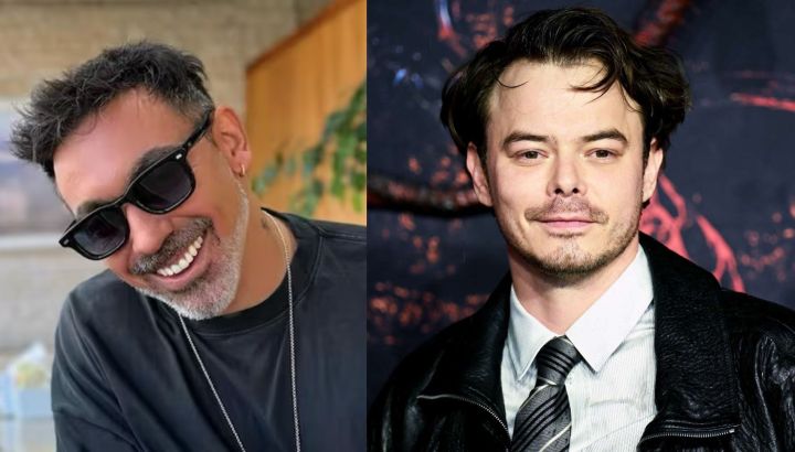 Charlie Heaton de Stranger Things y el "Pocho" Lavezzi aparecieron juntos en el partido entre Argentina e Inglaterra
