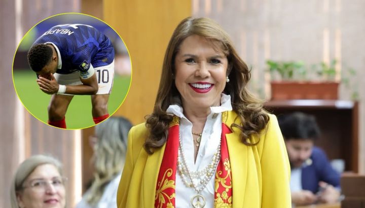 La senadora paraguaya Celeste Amarilla celebró la derrota de Francia con un look inspirado en España: "Llegó el karma"