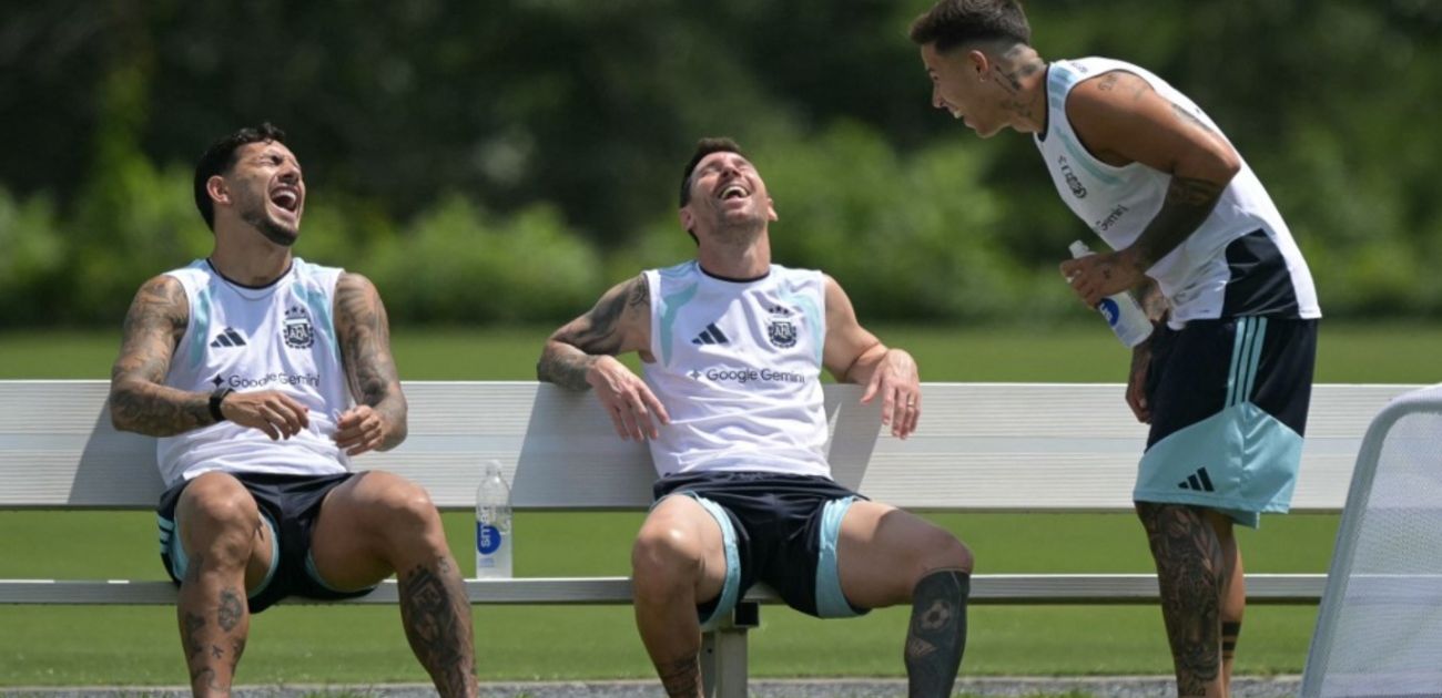 Entrenamiento de Argentina tras eliminar a Inglaterra