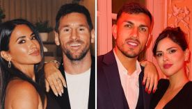 Lionel Messi y Antonela Roccuzzo, Leandro Paredes y Camila Galante