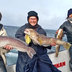 Además de los clásicos besugos, especie que suele dominar las capturas durante esta época del año, la jornada entregó una excelente variedad de peces. Salmones de muy buen porte, aparición de un interesante cardumen de meros y hasta algún lenguado. 