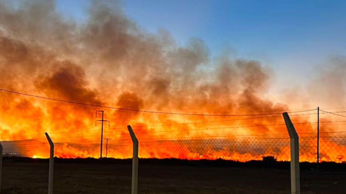Incendio en barrio Docta: bomberos controlaron un foco de pastizales en Córdoba