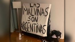 La bandera de Malvinas que tomaron los jugadores