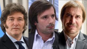 Javier Milei, Santiago Viola y Javier Faroni