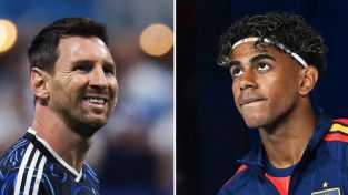 Lionel Messi y Lamine Yamal