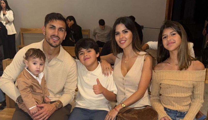 Leandro Paredes, Camila Galante y sus hijos