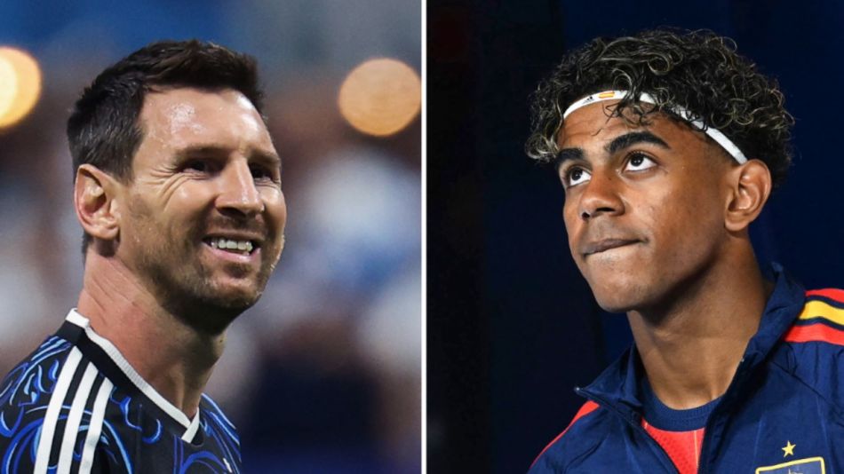 Lionel Messi y Lamine Yamal