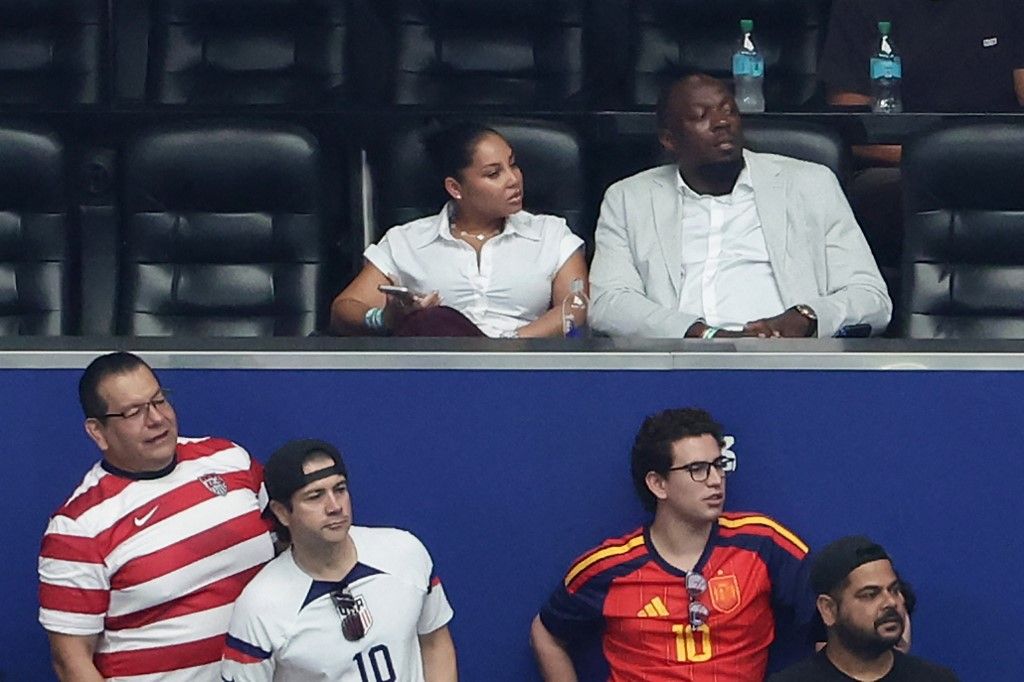 Usain Bolt y su novia Kasi Bennett.