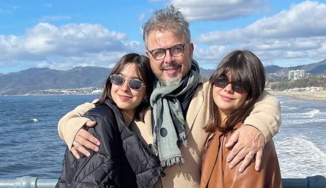 Donato de Santis y sus hijas, Francesca y Raffaella