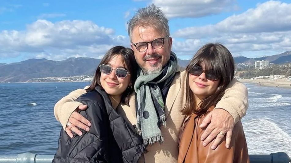Donato de Santis y sus hijas, Francesca y Raffaella