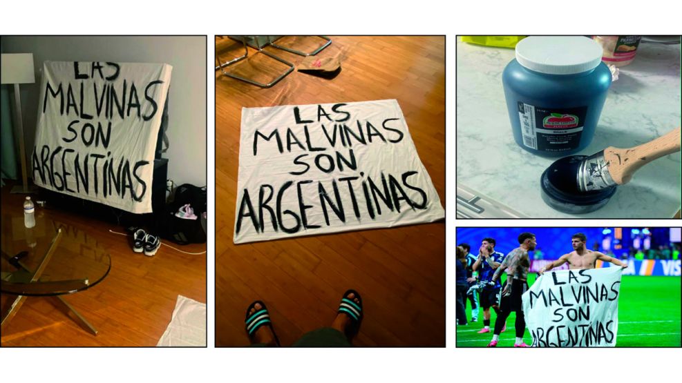 La increíble historia de la bandera símbolo: en exclusiva, su autor, Santiago, cuenta cómo fue el nacimiento de la “sábana” que los jugadores no quieren devolver. Está asustado, pero igual irá a ver el partido.