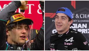 Final de la F1 en Bélgica: Antonelli bañado en champán, Franco Colapinto sonriente con su décimo puesto.