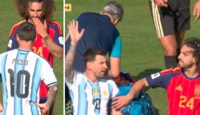 Lionel Messi y Marc Cucurella