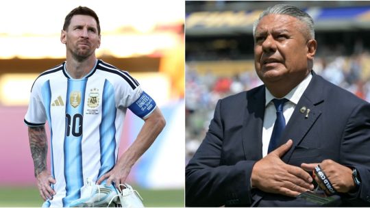 Lionel Messi y Claudio Tapia