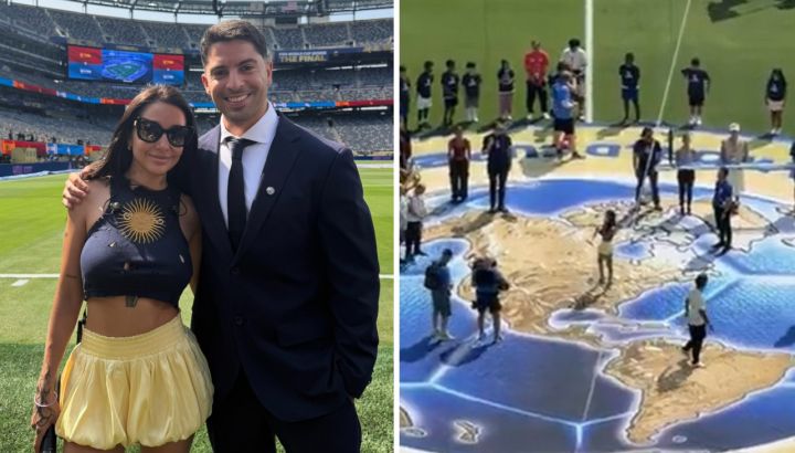 El video de María Becerra en la prueba de sonido para su interpretación del Himno Nacional Argentino en la final del Mundial 2026