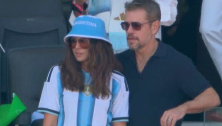 Matt Damon y su esposa Luciana Barroso alentaron a la Selección Argentina en la final del Mundial 2026