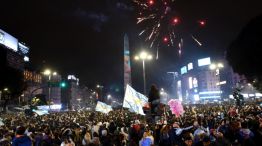 Hinchada Argentina en el obelisco 19072026