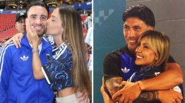 Nicolás Tagliafico y Caro Calvagni y Licha Martínez con Muriel López Benítez