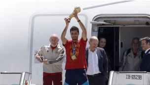España aterrizó en Madrid tras ganar la Copa del Mundo