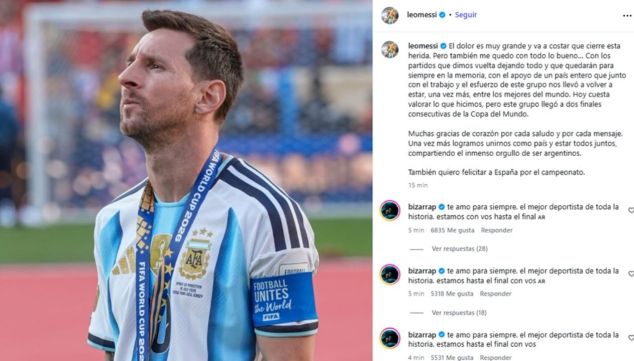 Posteo de Messi