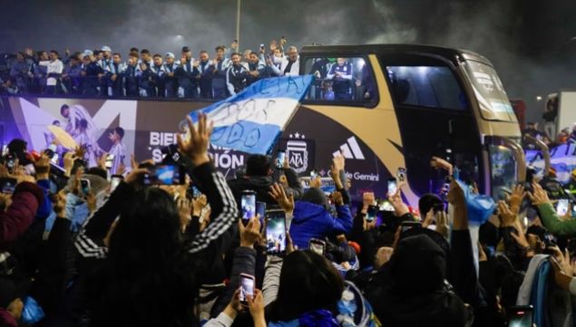 Recibimiento a la Selección Argentina