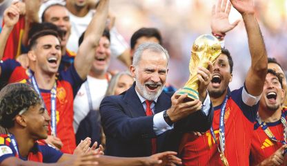El rey Felipe VI con los jugadores de España en el Mundial 2026.