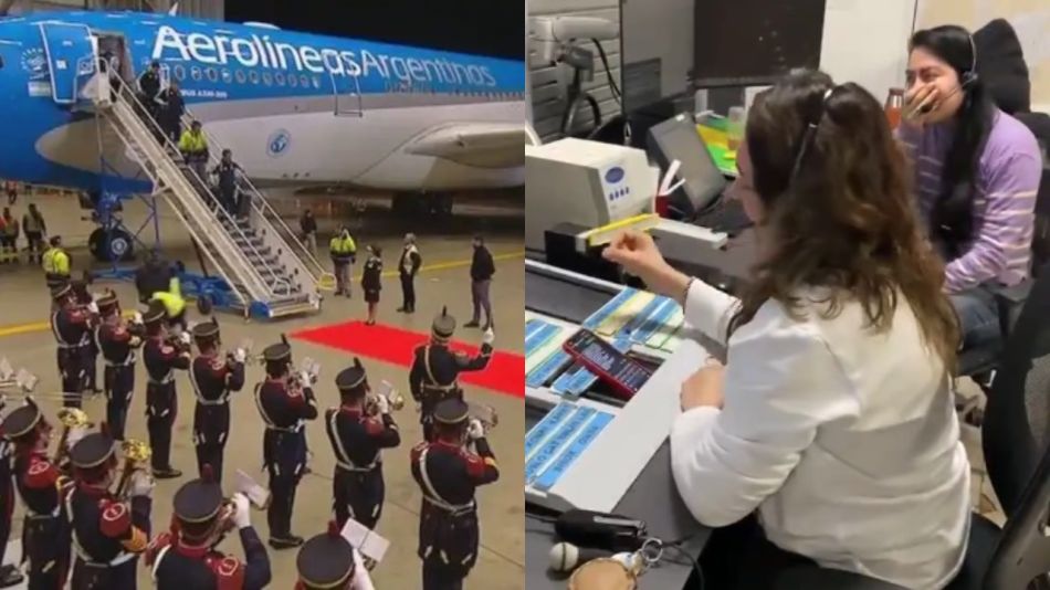 Una controladora aérea le dejó un emotivo mensaje a la Selección Argentina tras su llegada al país