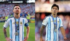 Lionel Messi y Lisandro Martínez