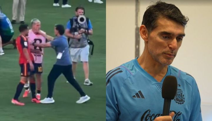 Roberto Ayala con Dani Olmo