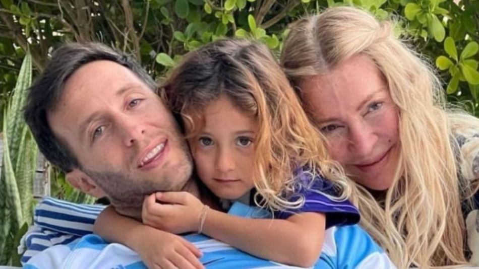 Mila Yankelevich junto a su papá Tomás y su abuela Cris Morena
