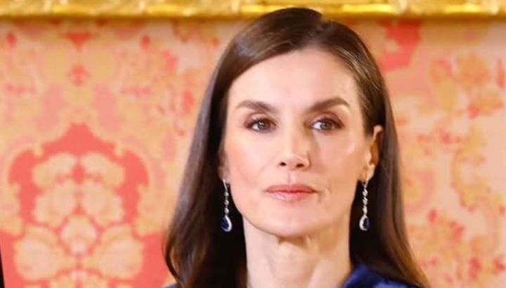 Letizia Ortiz deslumbró con un vestido de efecto acuarela en el 50° aniversario de Adolfo Domínguez