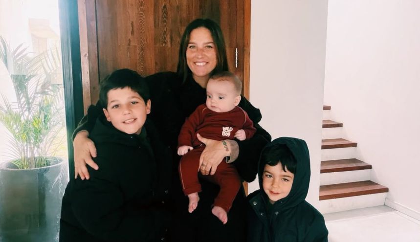 Juana Repetto y sus hijos