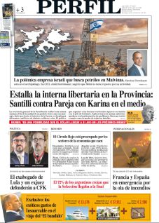 La tapa del Diario PERFIL del sábado 25 de julio de 2026