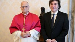 Papa León XIV junto con Javier Milei