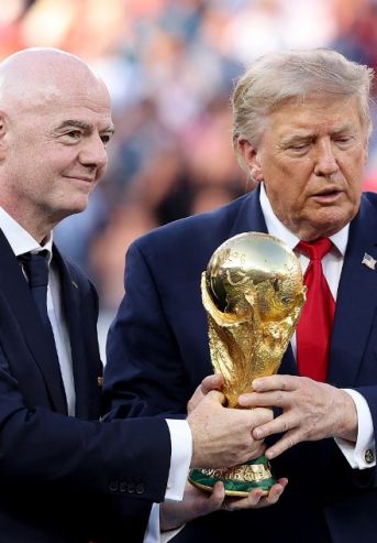 Gianni Infantino y Donald Trump