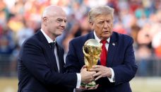 Gianni Infantino y Donald Trump