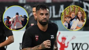 Lucas Trejo y su familia