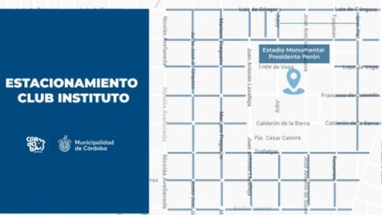 Instituto-Platense: se implementa el Sistema de Estacionamiento Medido en Alta Córdoba