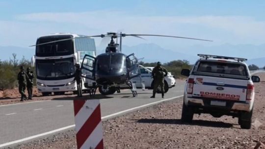 Se estrelló un helicóptero que iba a combatir un incendio forestal entre San Juan y La Rioja