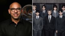 El director ejecutivo de la Academia de la Grabación, Harvey Mason Jr. y BTS