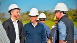 Leandro Zdero y el secretario de Obras Públicas de la Nación, Bernardo Bartolomé Heredia
