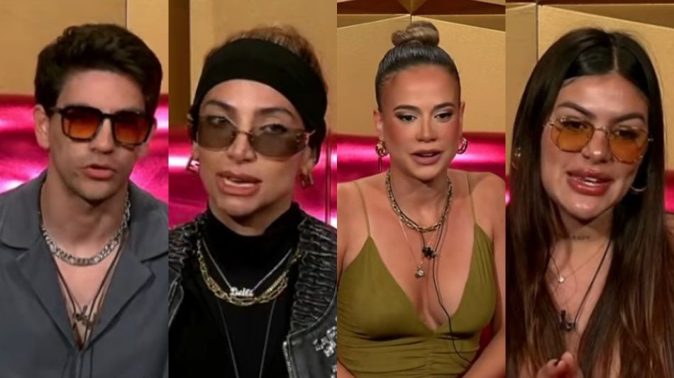 Matías Hanssen, Sol Abraham, Cinzia Francischiello y Luana Fernández en Gran Hermano Generación Dorada