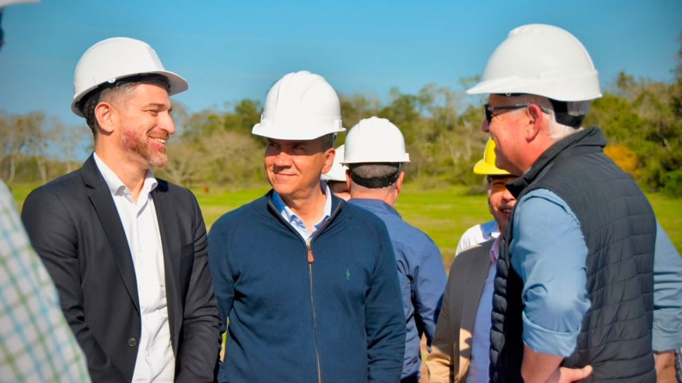 Leandro Zdero y el secretario de Obras Públicas de la Nación, Bernardo Bartolomé Heredia