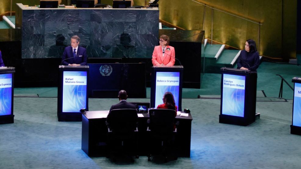 Rafael Grossi quedó detrás de Grynspan y Rodrigues-Birket en el primer sondeo en la ONU