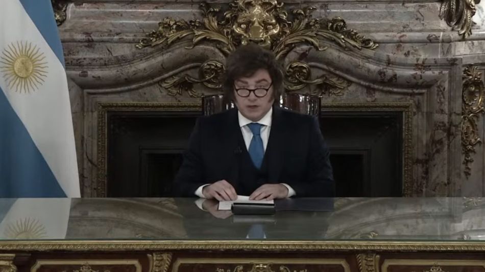 Javier Milei en la Cadena Nacional
