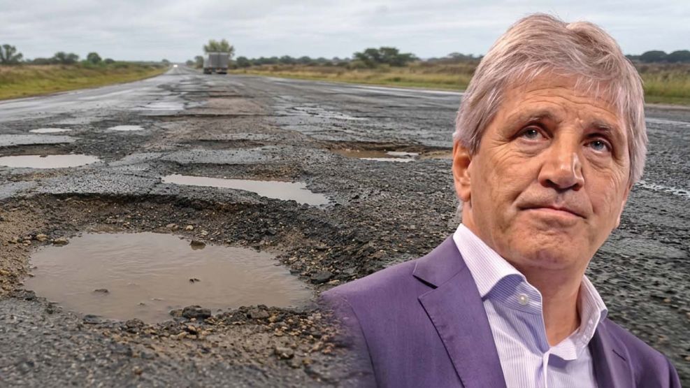 Caputo no ejecutó $ 1,4 billones de un impuesto con asignación específica para arreglar rutas nacionales. Aun así, en junio hubo déficit fiscal.